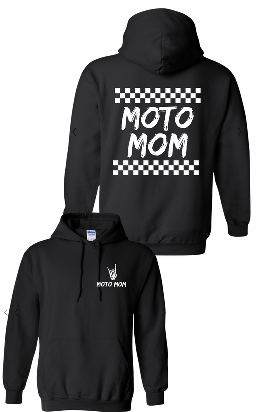 Moto Mom Hooded Sweatshirt-MADE TO ORDER