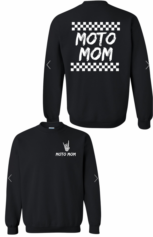 Moto Mom Crewneck Sweatshirt-MADE TO ORDER